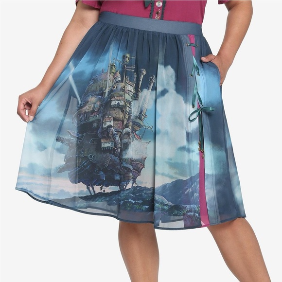 Her Universe Studio Ghibli Howl's Moving Castle Lace-Up Castle Skirt Small Goth - Picture 1 of 13